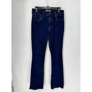 Levi's 725 High Rise Bootcut Jeans Women 31 Dark Blue Good Stretch Denim 725